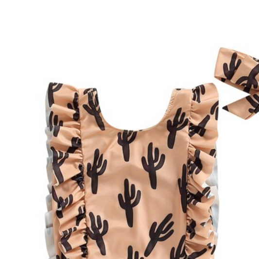 3-6m - Pink Ruffle Cactus Swimsuit