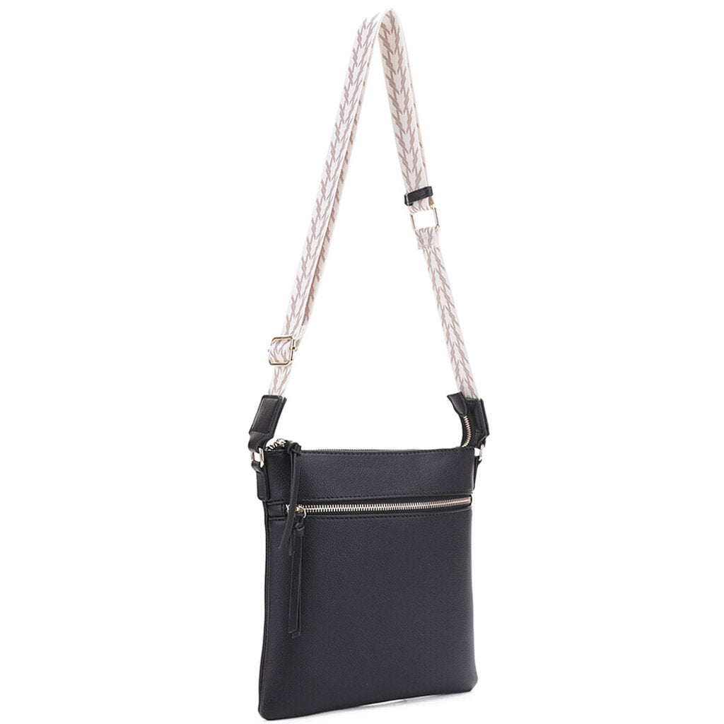 Black - Crossbody Zipper Bag