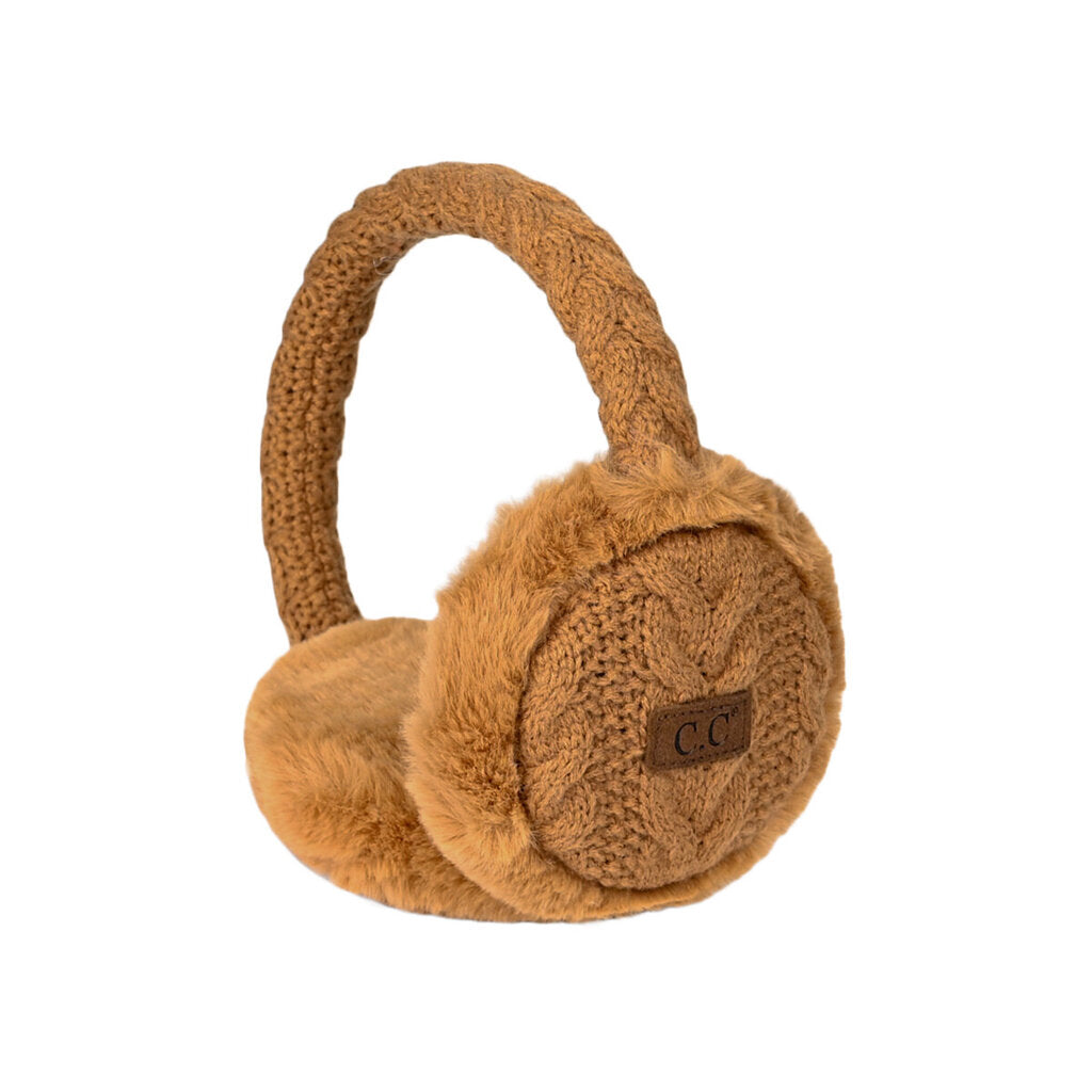 Camel- Knitted Ear Muffs